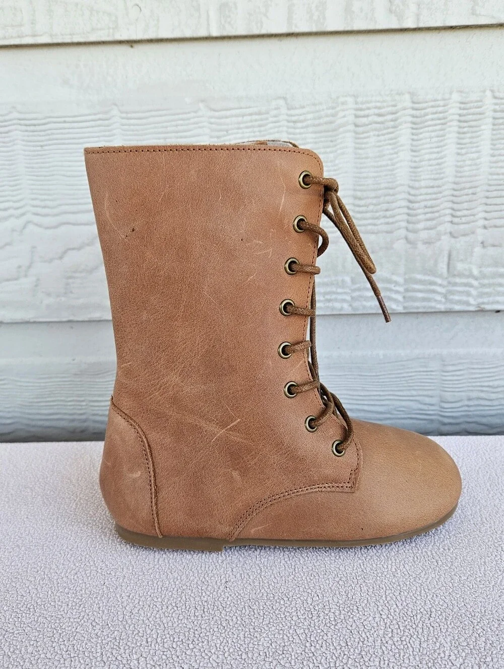 Spellbound Faux Leather Riding Boots Toddler SZ 11 Zipper Brown Round Toe